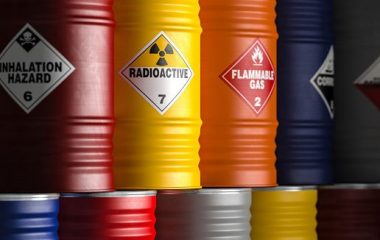 radioactive yellow barrel 3d rendering image